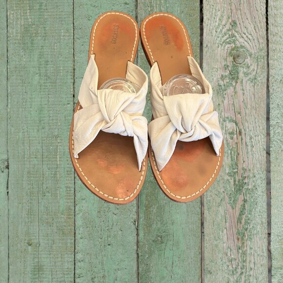 🌾 Soludos Beige Linen Knotted Slide Sandals – Size 9 🌾 - Picture 3 of 6